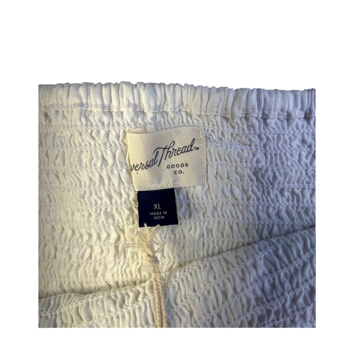 Top estilo bandeau Universal Thread blanco con tiras – Talla XL