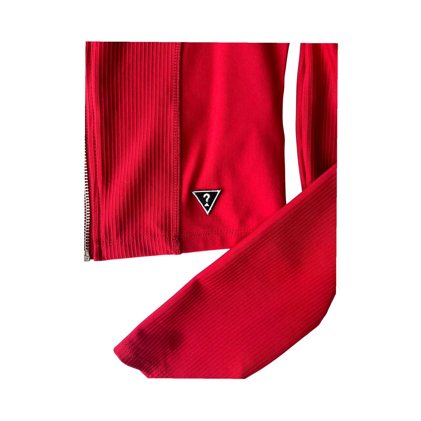 Chaqueta Guess deportiva roja con cierre frontal – Talla S