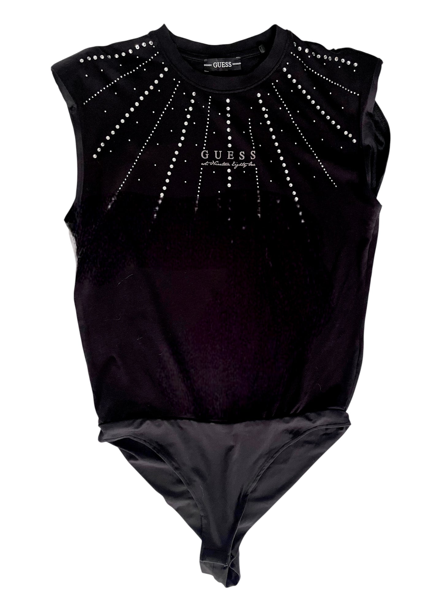 Body negro con apliques de strass Guess – Talla M-L