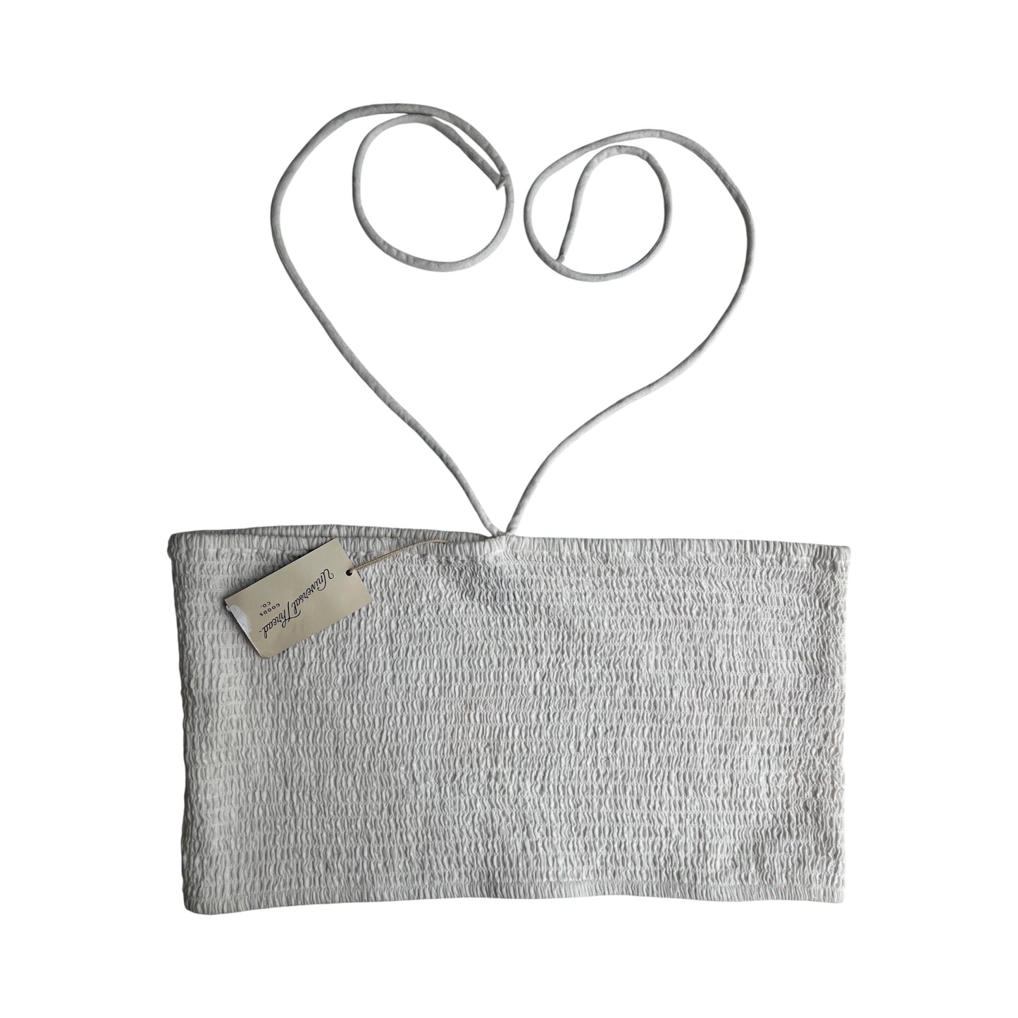 Top estilo bandeau Universal Thread blanco con tiras – Talla XL