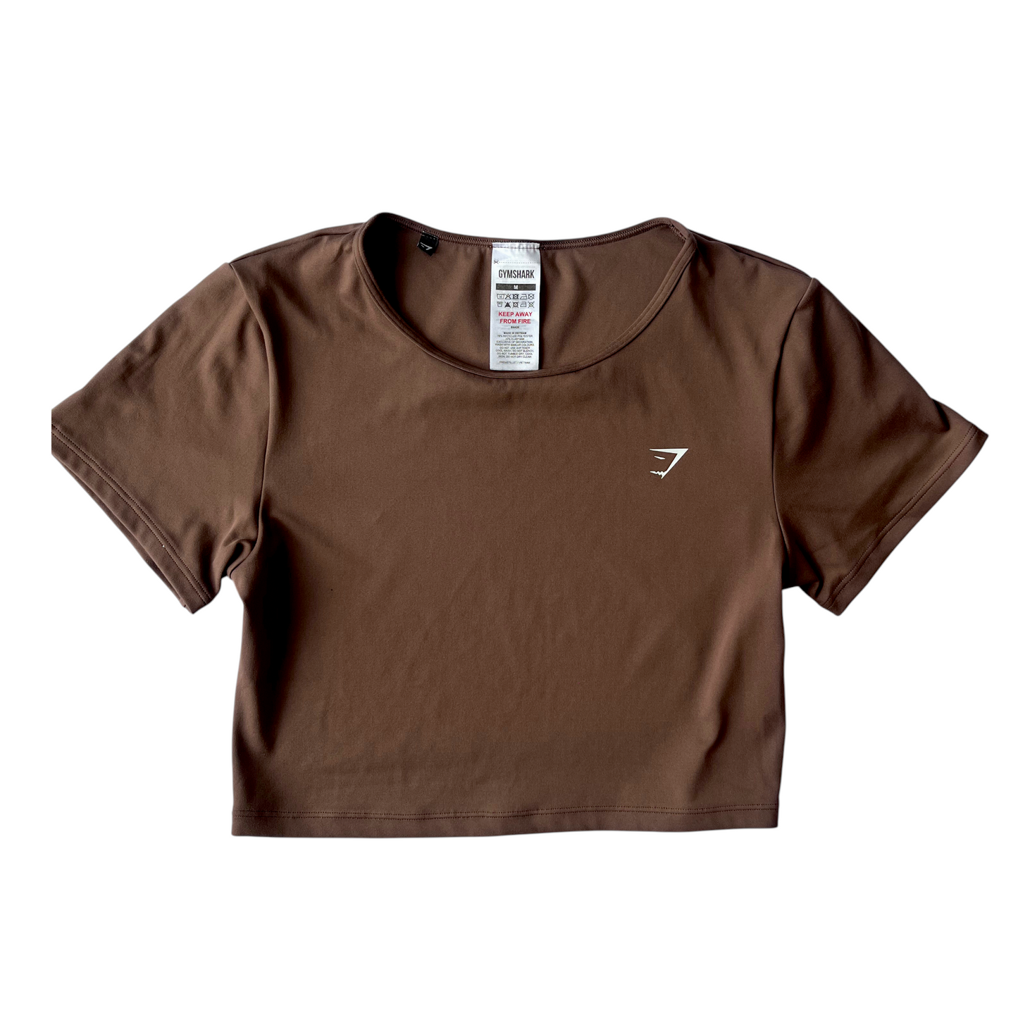 Top crop Gymshark marrón chocolate – Talla M