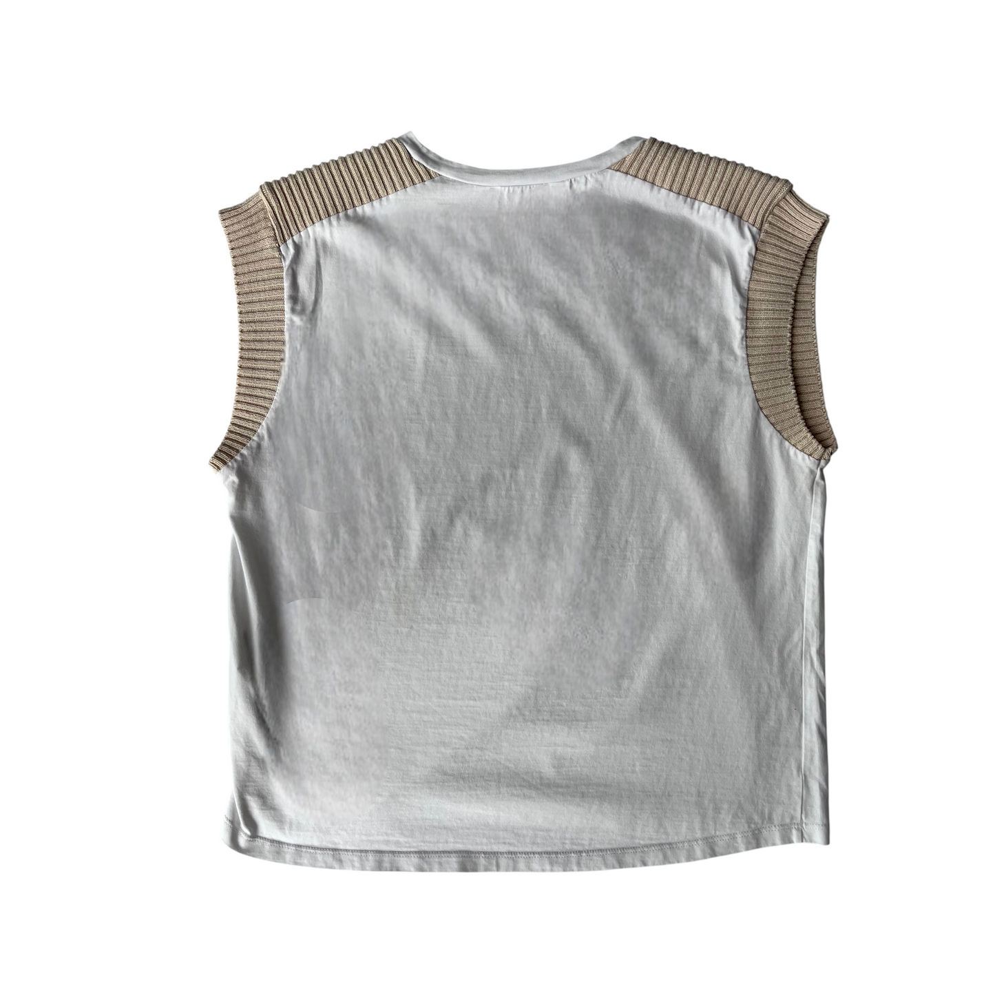 Blusa sin mangas Zara con detalles tejidos en hombros – Talla S