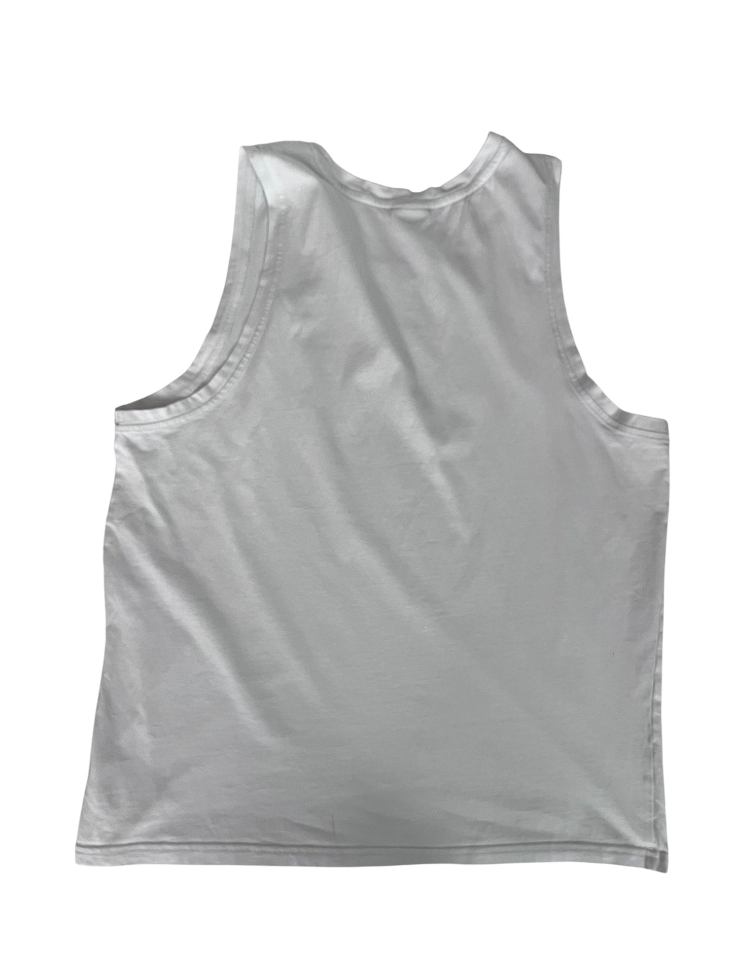 Camiseta sin mangas blanca Gymshark – Talla L