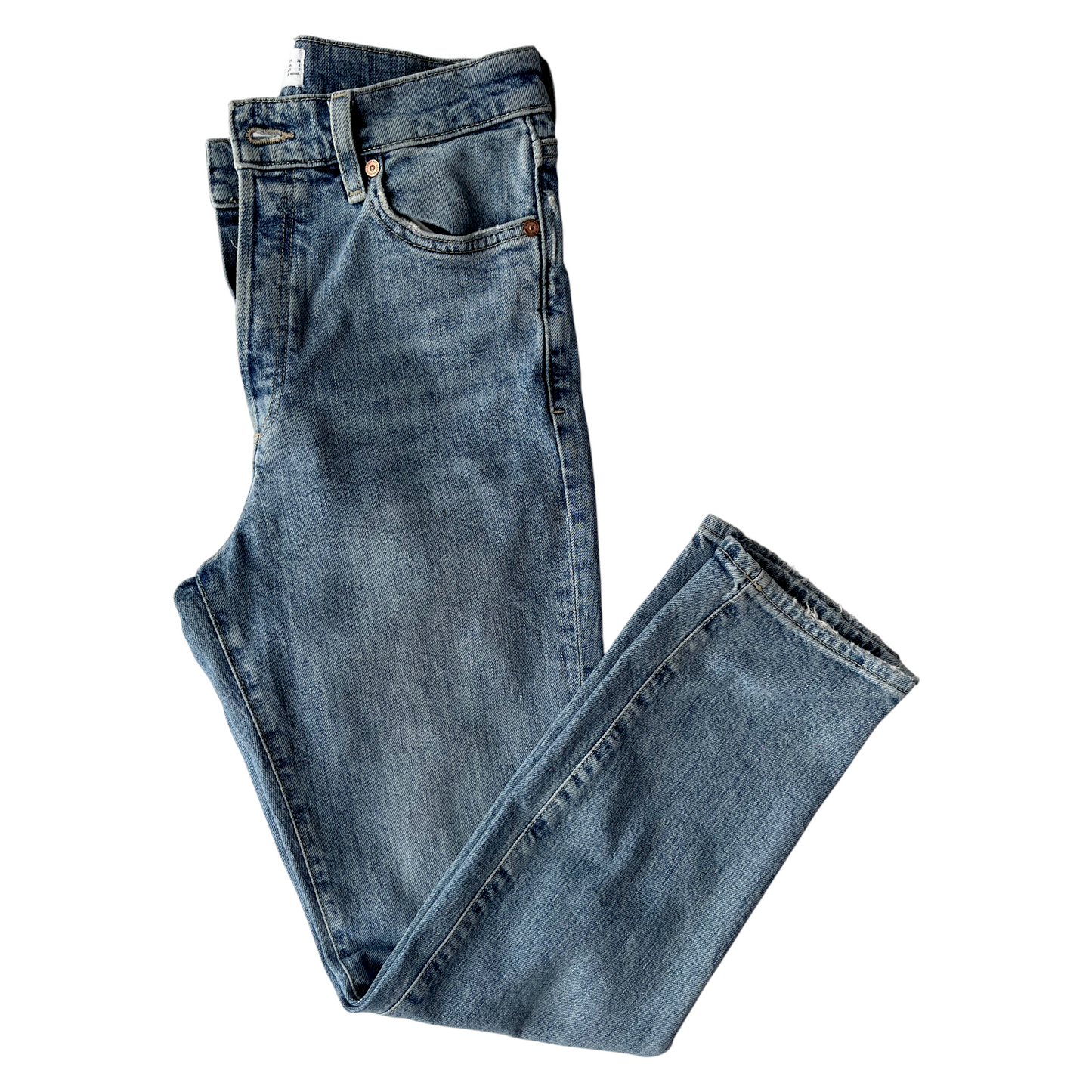 Jeans MNG “Gisele” corte recto azul clásico -Talla 4