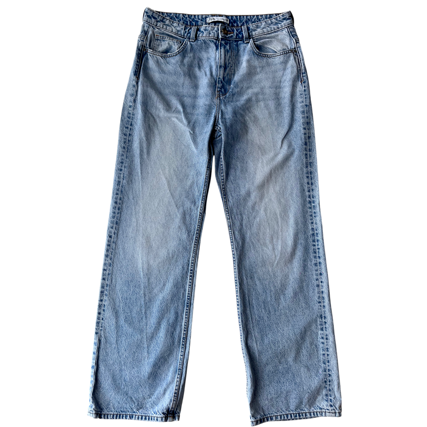 Jeans ZARA Wide Leg azul claro