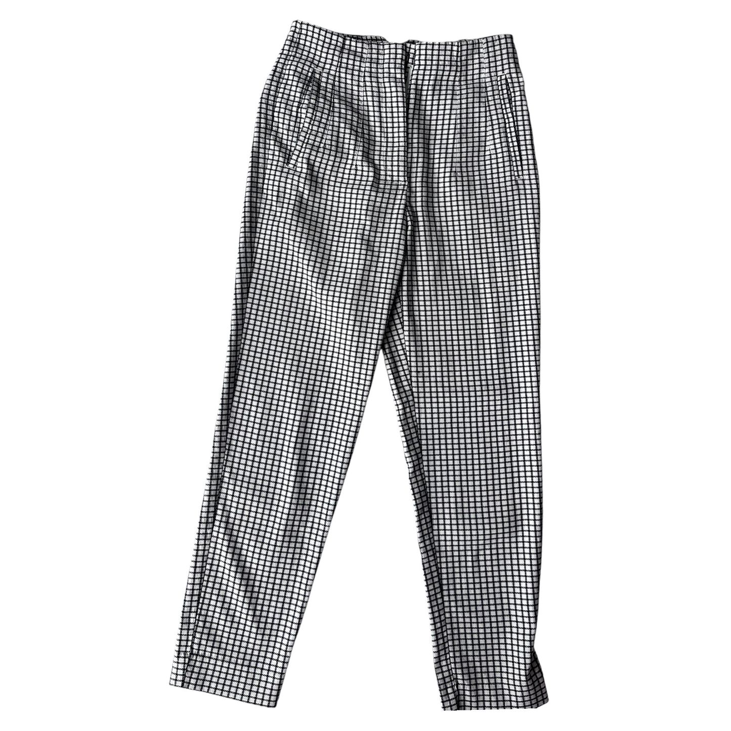 Pantalón cuadros blanco y negro Zara – Talla S