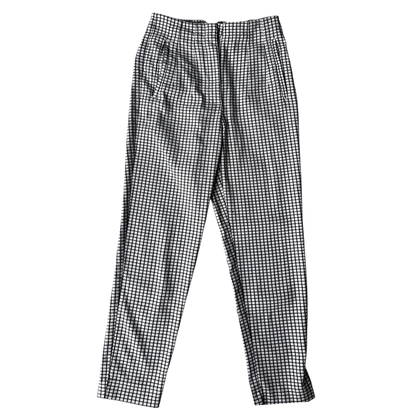 Pantalón cuadros blanco y negro Zara – Talla S