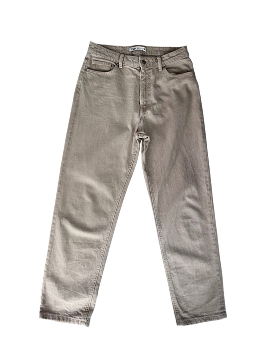 Pantalón recto Zara beige – Talla 6 (US) / 38 (EUR)