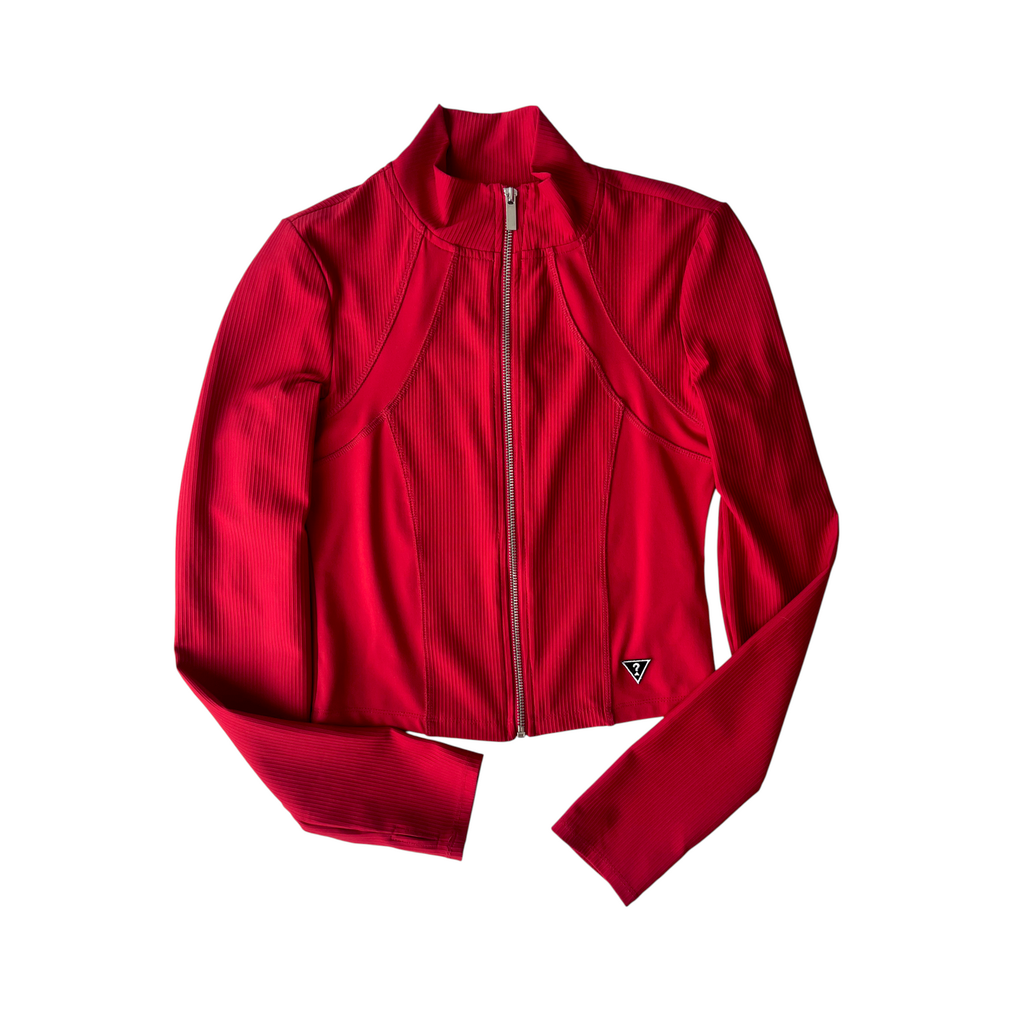 Chaqueta Guess deportiva roja con cierre frontal – Talla S