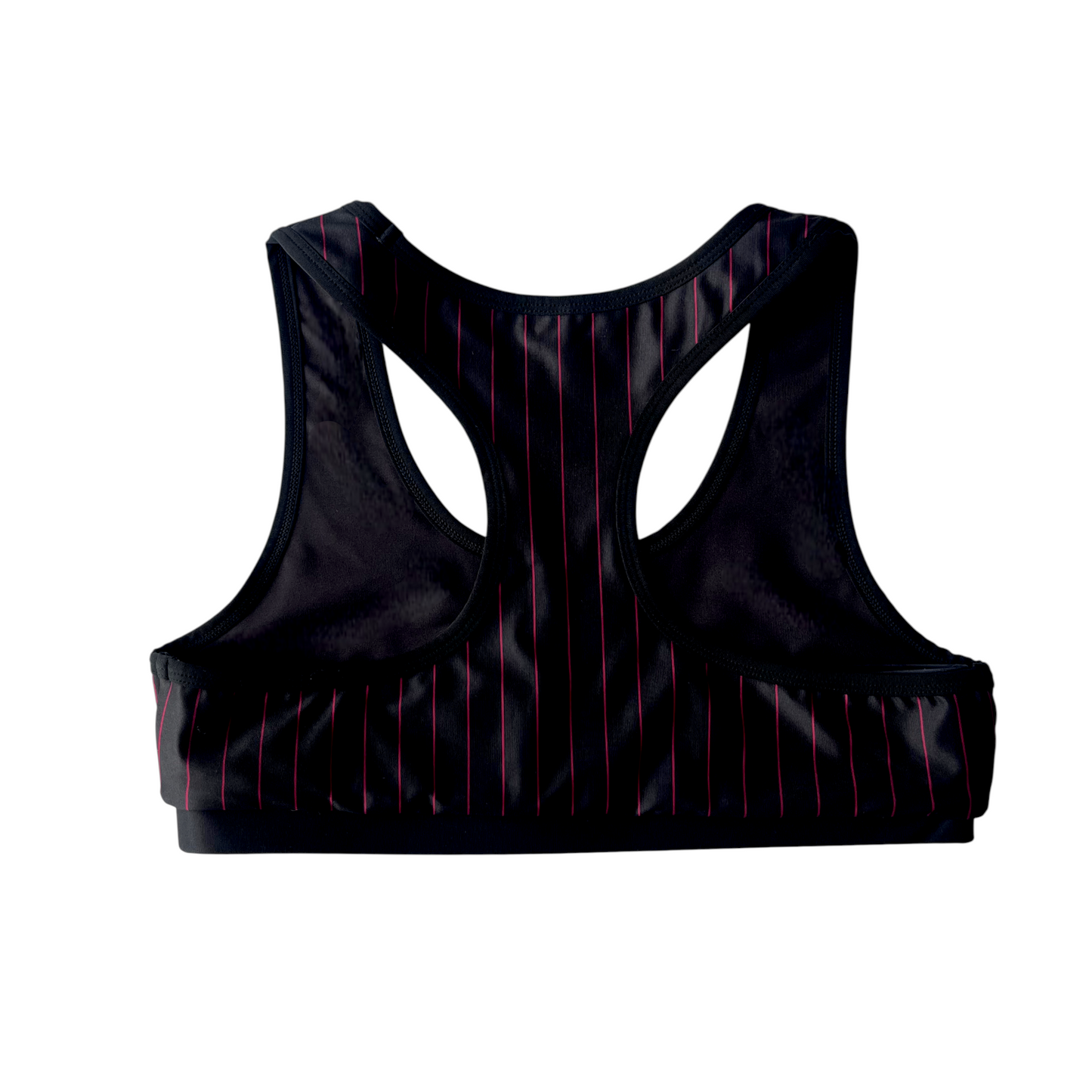 Top deportivo GUESS negro con franjas- Talla L