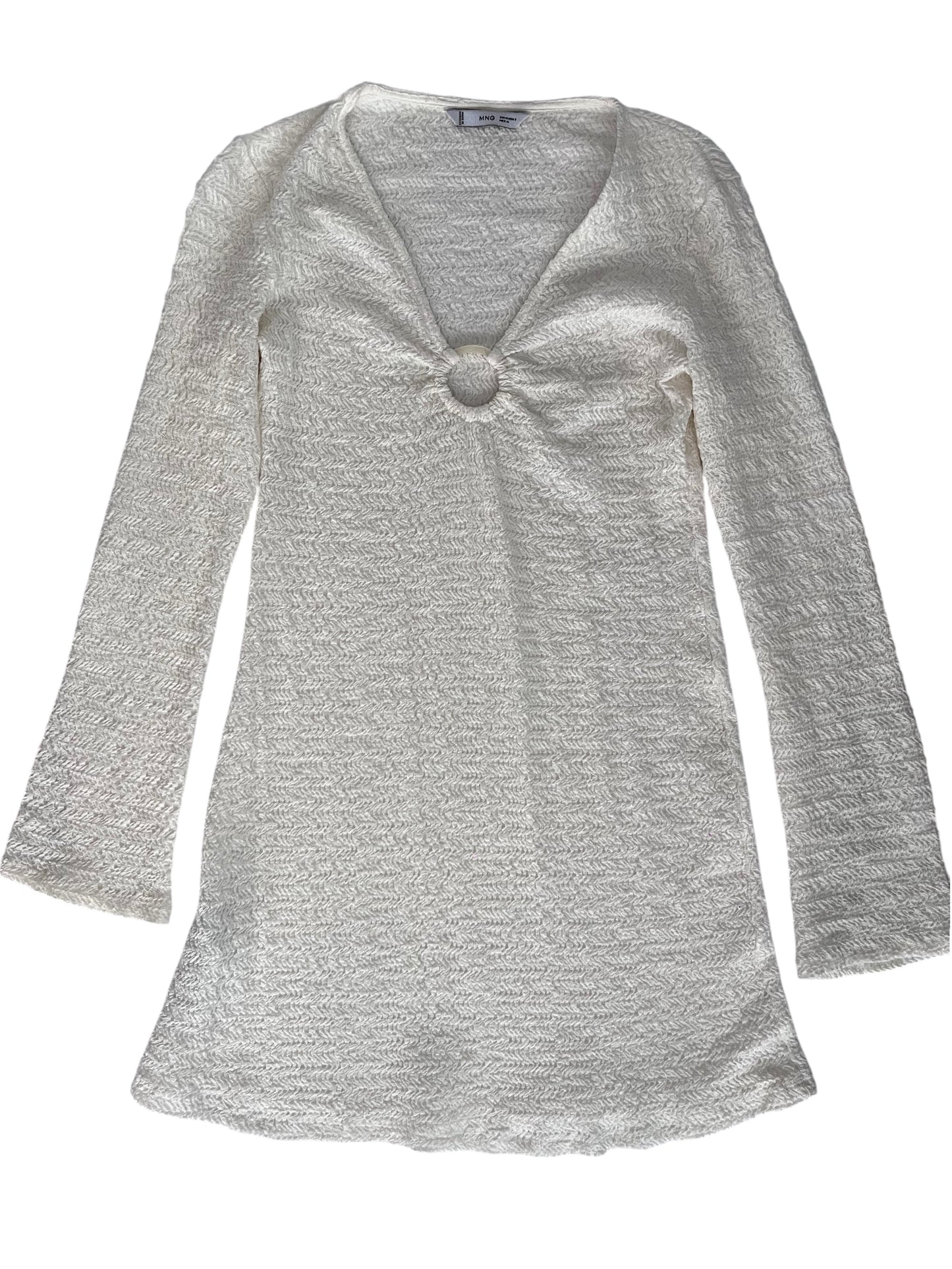 Vestido blanco con aro en escote MNG – Talla M