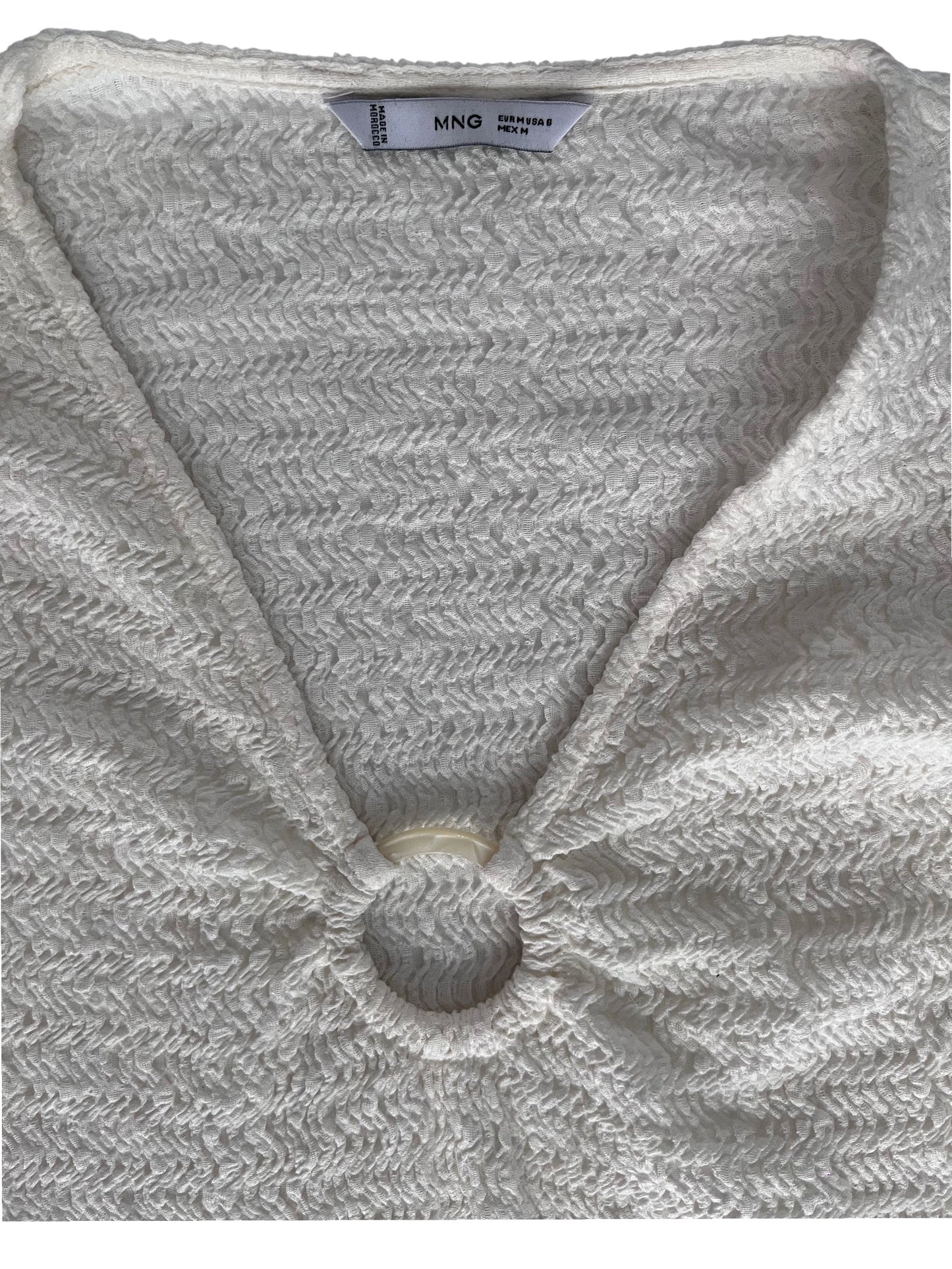 Vestido blanco con aro en escote MNG – Talla M